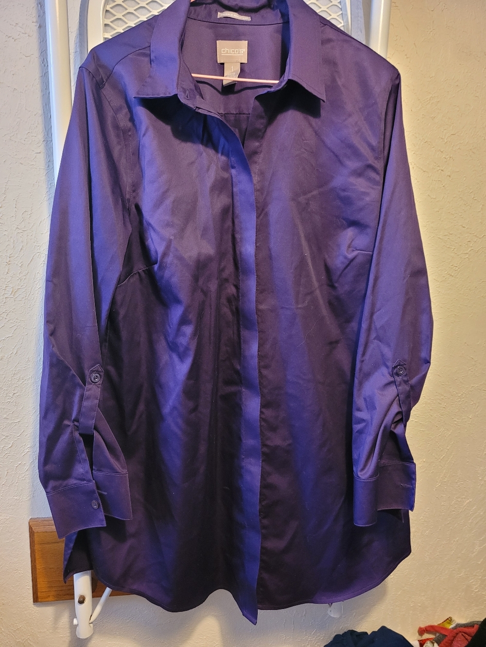 Chico's Purple button down blouse